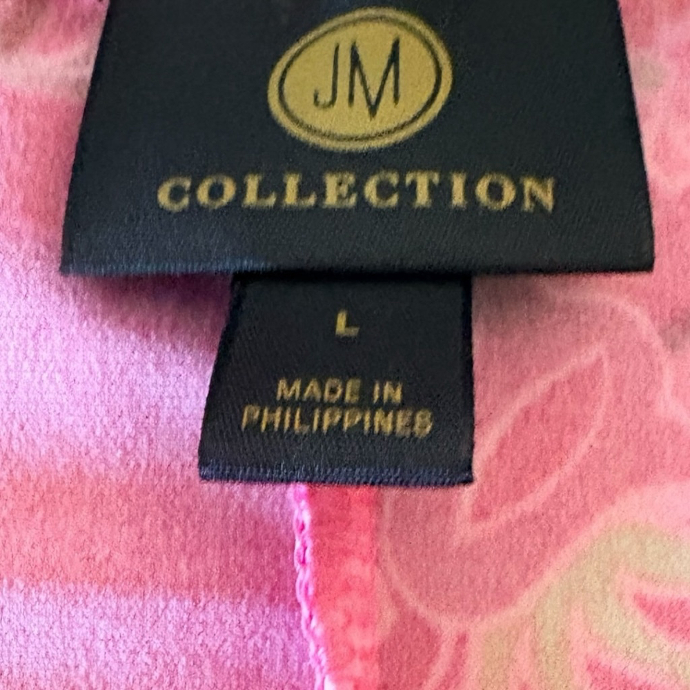 JM Collection Glamorous Vines Embellished Tunic with Ruffle Sleeves Size L NWT - Picture 6 of 8